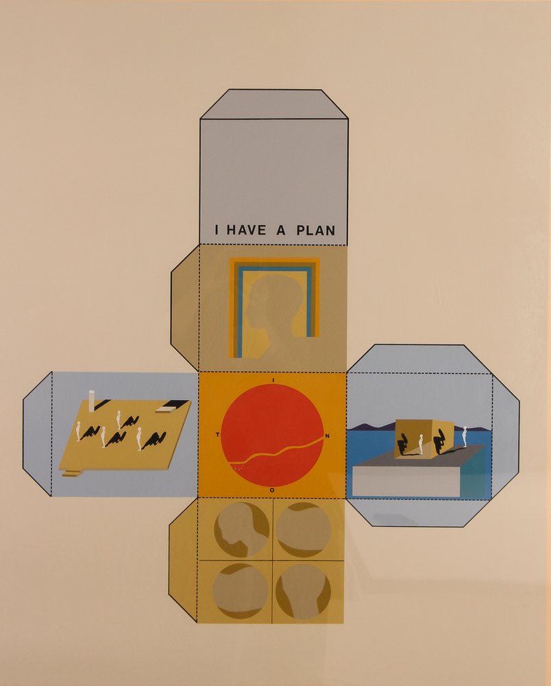 Ernest Trova "Series 75" orig serigraph 1975: Trova, Ernest (American, 1927-2009) from "Series 75", 1975 serigraph printed in colors 36 x 28.75 inches 64/150 pencil signed lower right Provenance: Pace Gallery, New York; The Estate of Barbara Rack