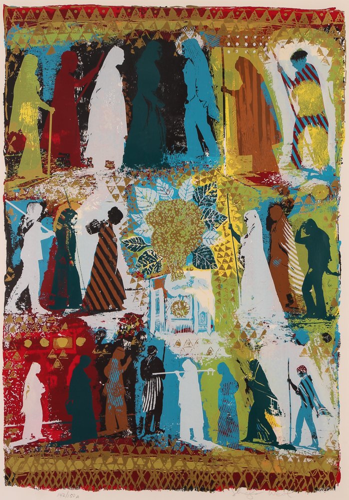 Shraga Weil orig serigraph "Pilgrimage" (1 of 6)