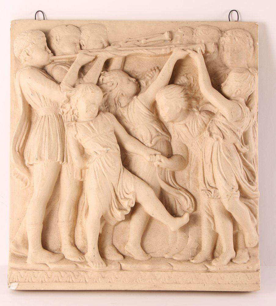 Plaster wall relief after Renaissance  BLAST OF THE (1 of 3)