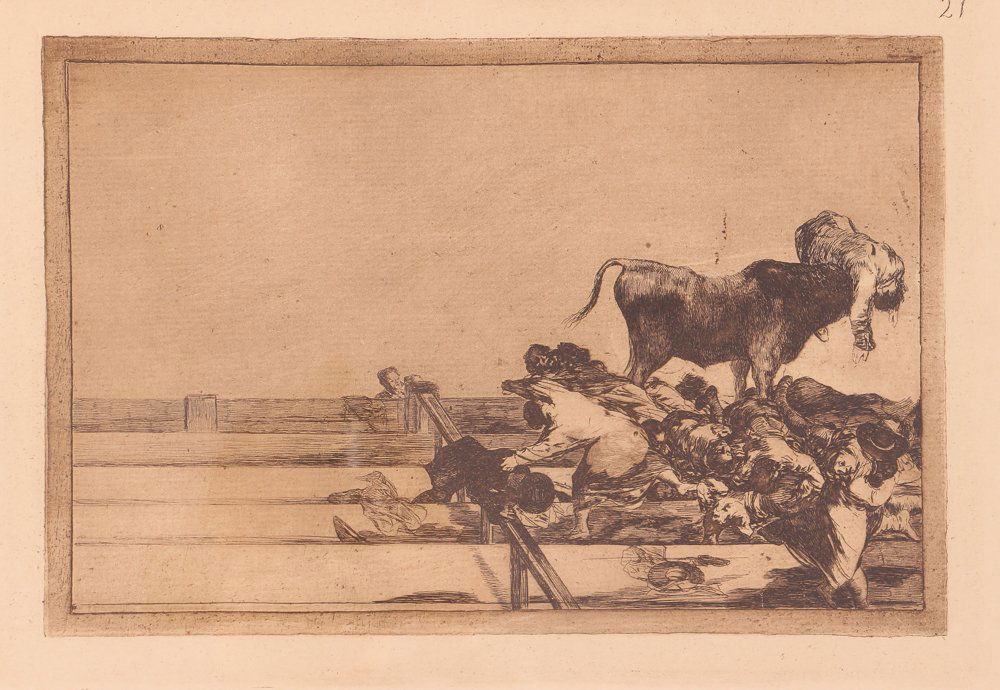 Francisco Goya  etching  #21 from the  "Tauromaquia (1 of 4)