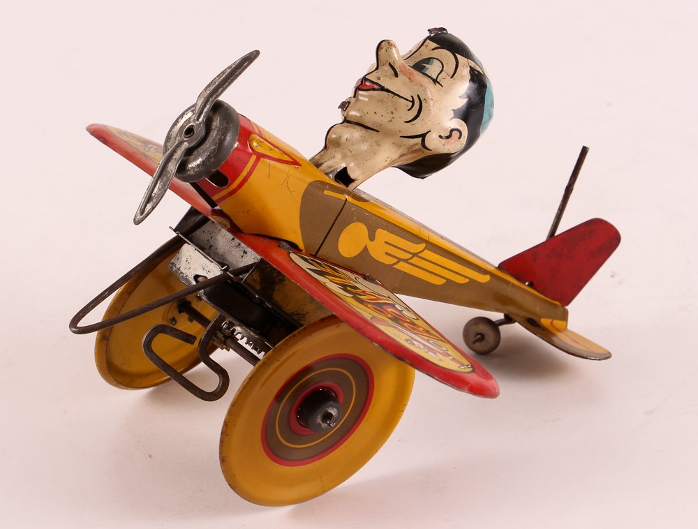 Antique Louis Marx Rookie Pilot Tin Litho Windup Toy Jun 04, 2016