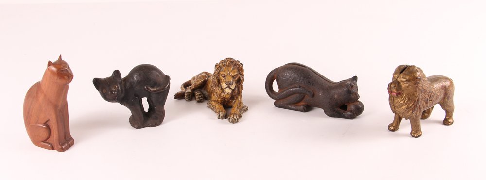 Five Feline Form Tabletop Antique Ephemera (1 of 6)