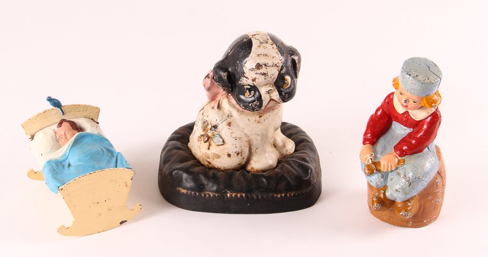 Three Antique Household Domestic Themed Still Banks (1 of 7)