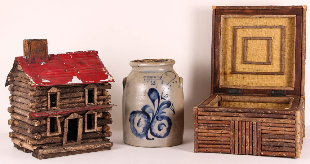 Three Pieces of Rustic American Folk Art DÃ©cor (1 of 6)