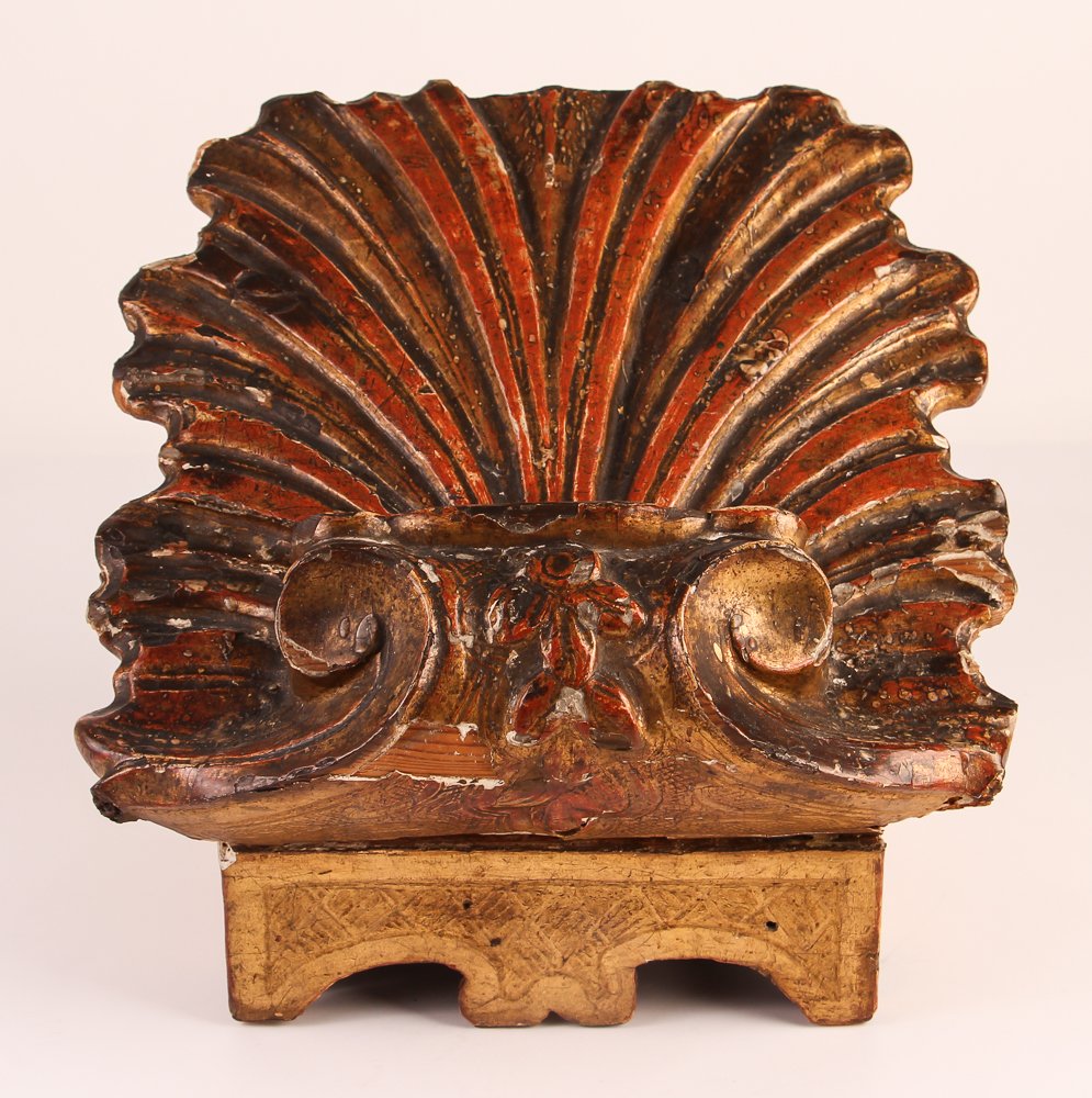 Early European Renaissance Design Decorative Lectern: Title:Early European Renaissance Design Decorative Lectern Date:attrib. to c. 15th century Medium:wood, plaster, gilding, paint, varnish Dimensions:10.5 x 11.75 x 10 inches Description:a love