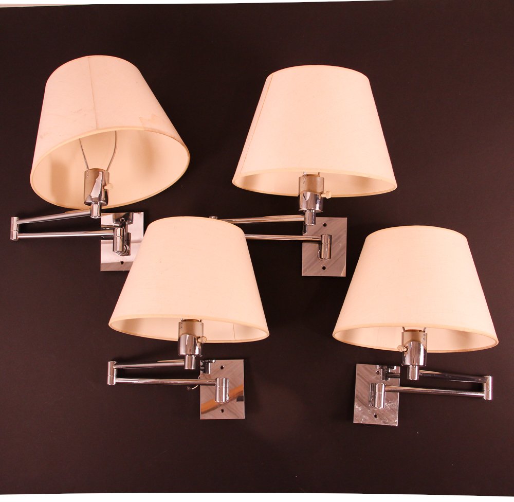 Four Metalarte Hansen Lamp Swing Arm Chrome Sconces (1 of 5)