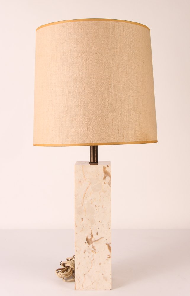 NESSON Natural Stone Tall Square Column Lamp (1 of 6)