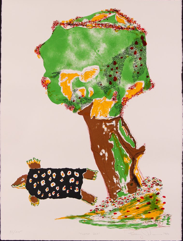 Benny Andrews Turtle Dove, 1980 orig litho (1 of 5)