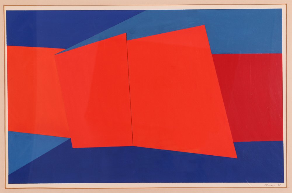 Genevieve Claisse 1966 gouache on paper "S.T." (1 of 1)