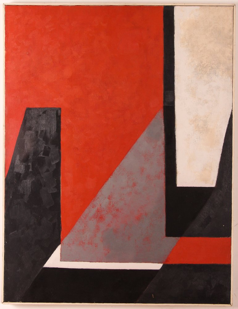 Sylvia Feldstein ptg. "Red, Black White" (1 of 6)