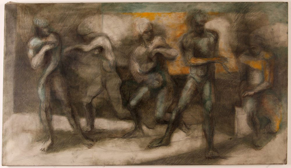 Eugene Kalinowksi 5 Figures Moving in Space ptg (1 of 6)