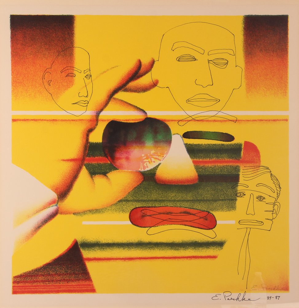 Ed Paschke "Viseon" Poster with hand drawn additions (1 of 3)