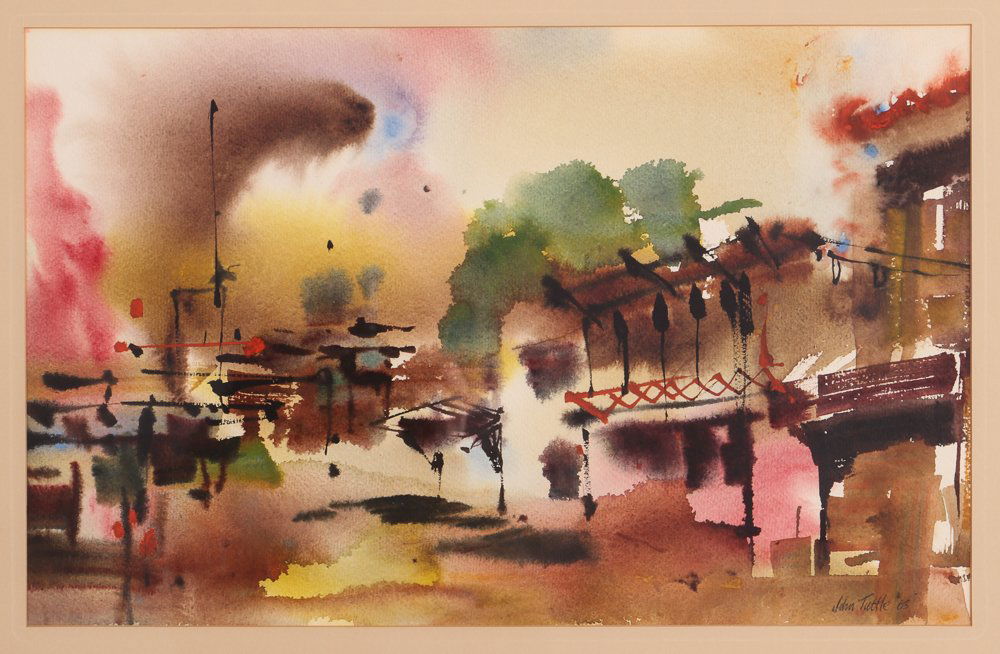 John Tuttle 1963 Pittsburgh Watercolor (1 of 7)