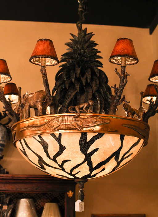 Maitland Smith African Themed Chandelier