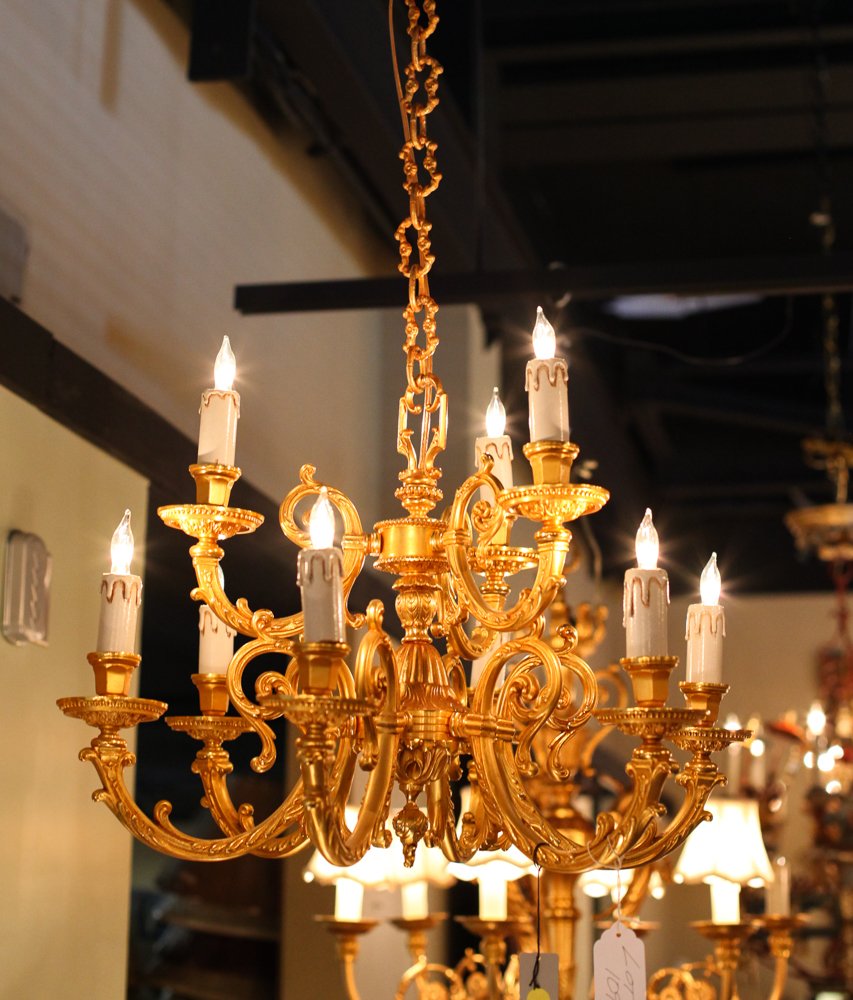 Ormolu Gilt Bronze 8 Light Chandelier (1 of 2)