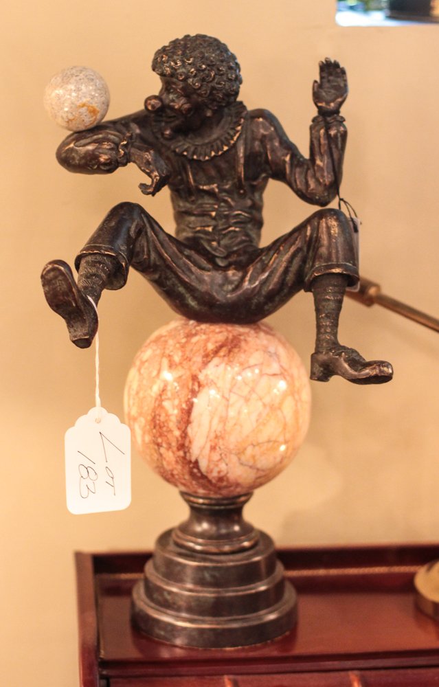 Bronze and Marble Clown Sculpture (1 of 1)