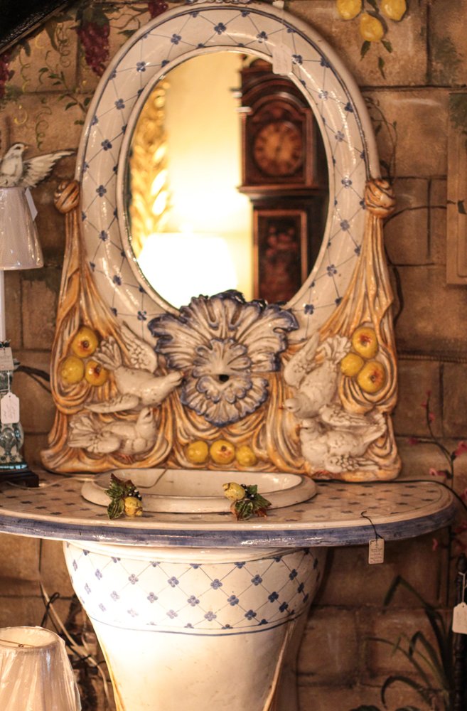 Large Italian Faience Fountain (1 of 3)