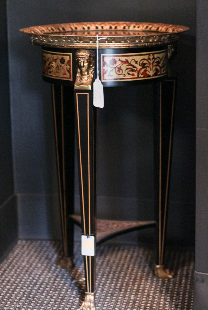 Brass and Painted Wood French Empire Stand (1 of 2)