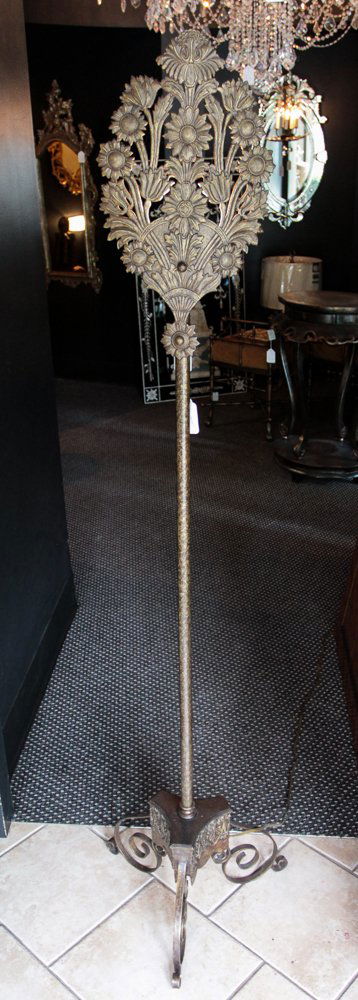 Art Deco Style Torchiere Floor Lamp w/table lamps (1 of 3)