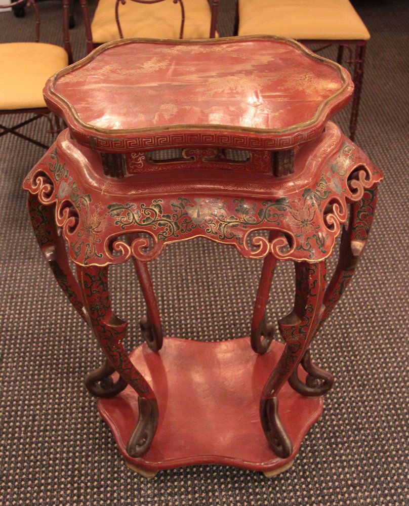 Chinese late 19th/Early 20th C. Lacquered Table (1 of 1)