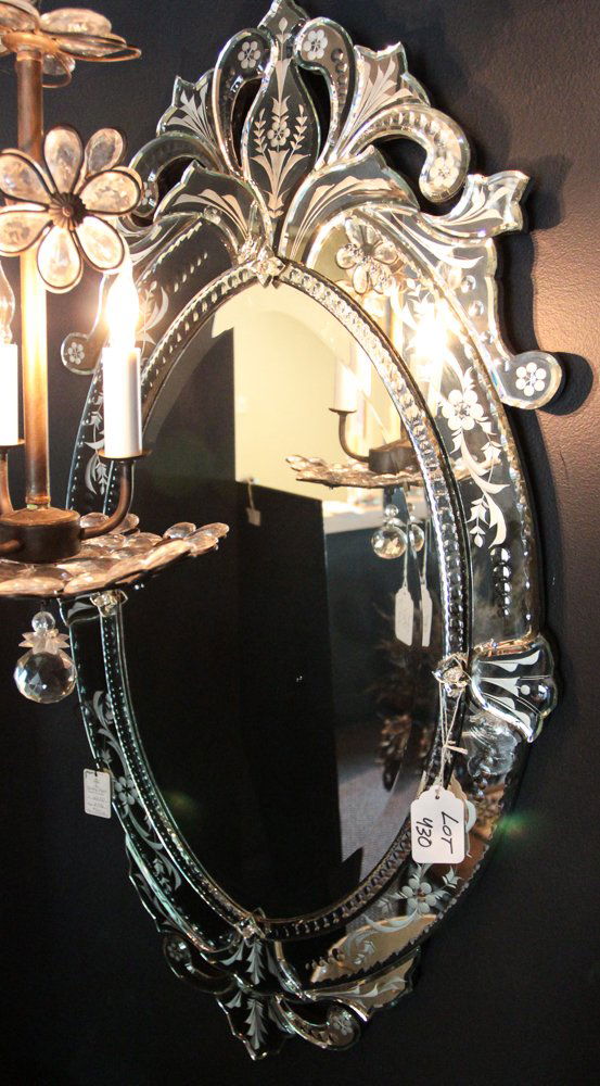 Venetian Mirror, Reverse Etched and Beveled (1 of 1)