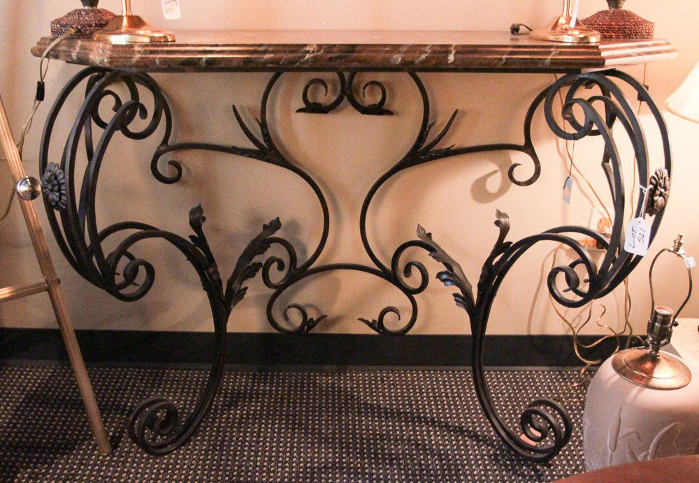 Wrought Iron Console Table (1 of 2)