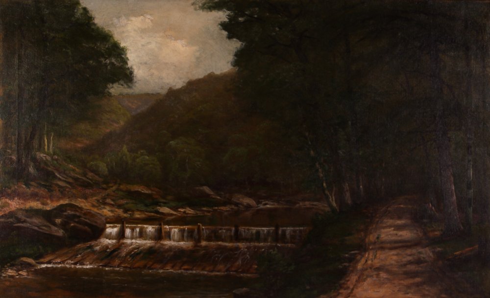 George Hetzel 1897 " Road and Dammed Stream" (1 of 6)