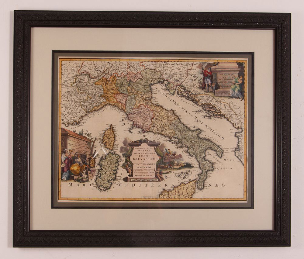 Map of Italy (Italia Antiqua of Oud Italje), 1704  Hand (1 of 7)