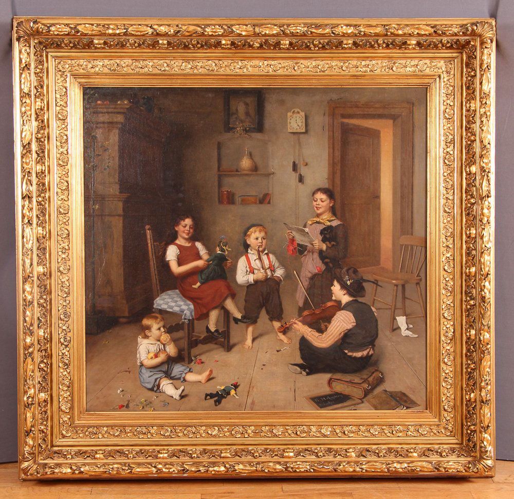 ROSA HOHENBERG genre ptg. "An Impromptu  Recital (1 of 10)