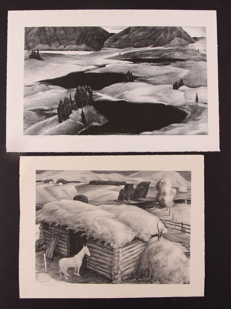 2 Wilfred Readio lithos  "Logbarn2 & High Lakes 2" (1 of 4)