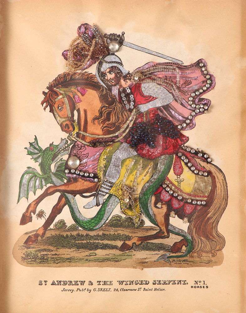 Pair 19th Century Tinsel Prints, "St. Andrew and the (1 of 8)