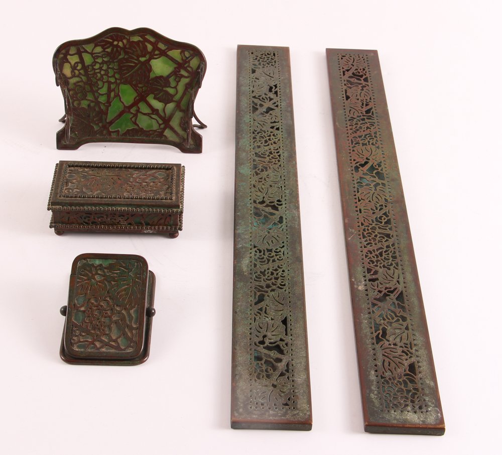 Tiffany Studios Grapevine Desk Pieces (1 of 7)