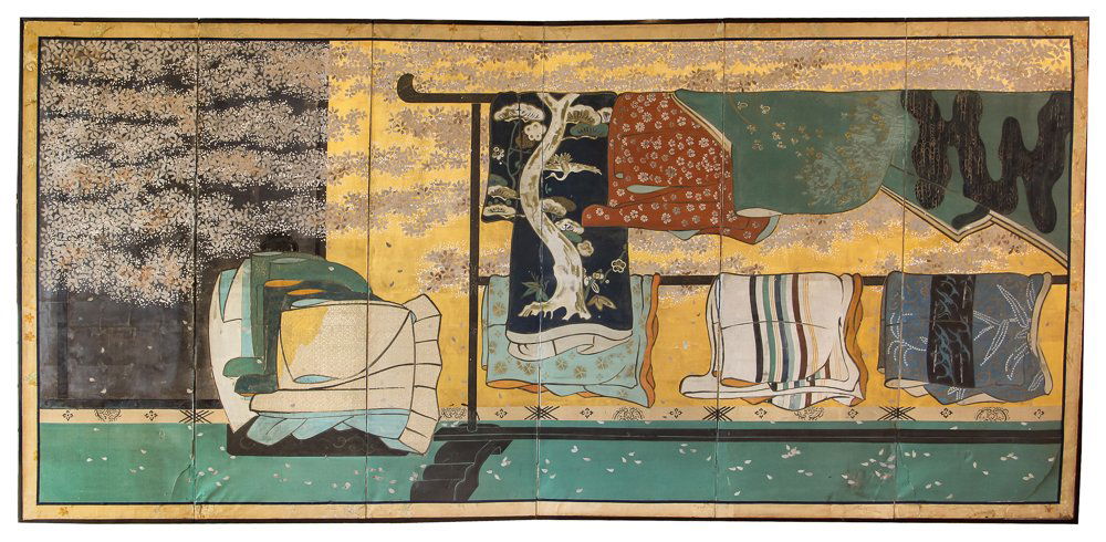 6 Panel Japanese Folding Screen "tagasode - byobu" (1 of 10)