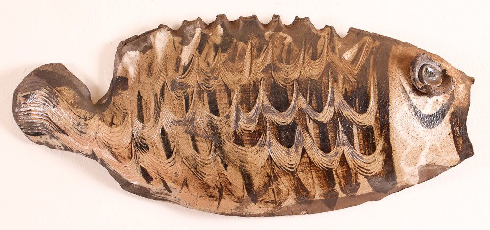 Jerry Caplan "Fish" 1974 Ceramic Wall Relief (1 of 6)