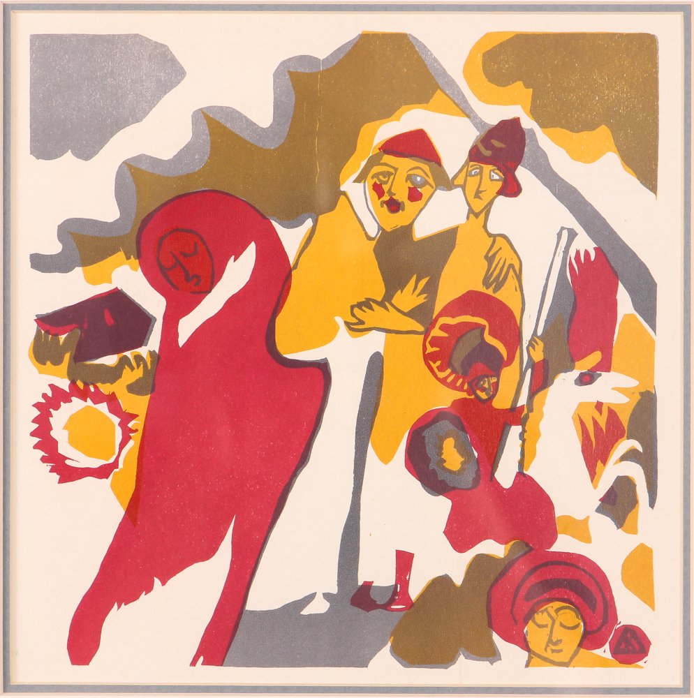 Wassily Kandinsky, Colour Woodcut ‘All Hallows’ 1951 (1 of 4)