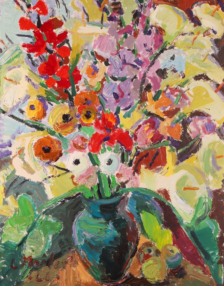 Ludmilla Meilerts "Flowers Still Life" 1969 paining (1 of 6)