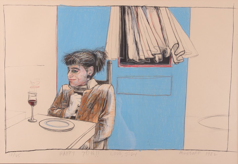 Jody Mussoff 1982 hand colored lithograph (1 of 4)