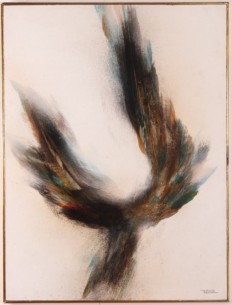 Leonardo Nierman painting "Seagull Series Abstraction" (1 of 5)