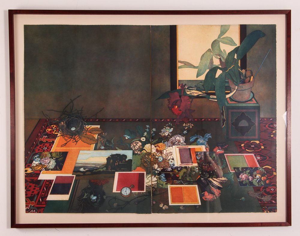 Katja Oxman diptych etching "Unto A Purple Wood" (1 of 6)