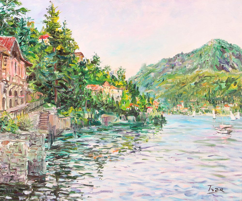 Val Tsar Impressionist oil painting "Lugano (1 of 6)