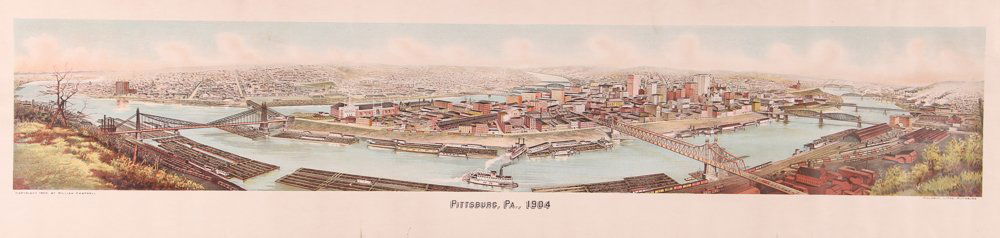 1904 Color Lithograph of Pittsburgh (1 of 5)