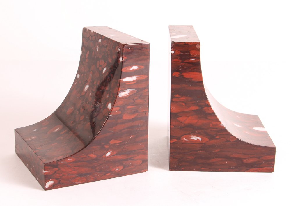 Rouge Marble Specimen Bookends (1 of 6)