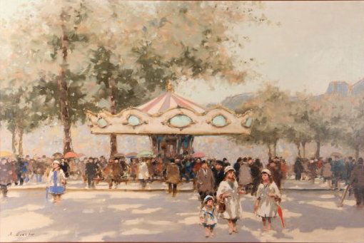 Andre Gisson Carousel Painting (1 of 8)