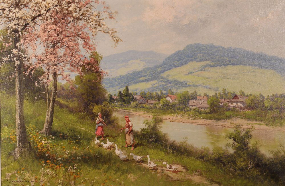 Lazlo Neogrady Spring Scene Painting (1 of 5)