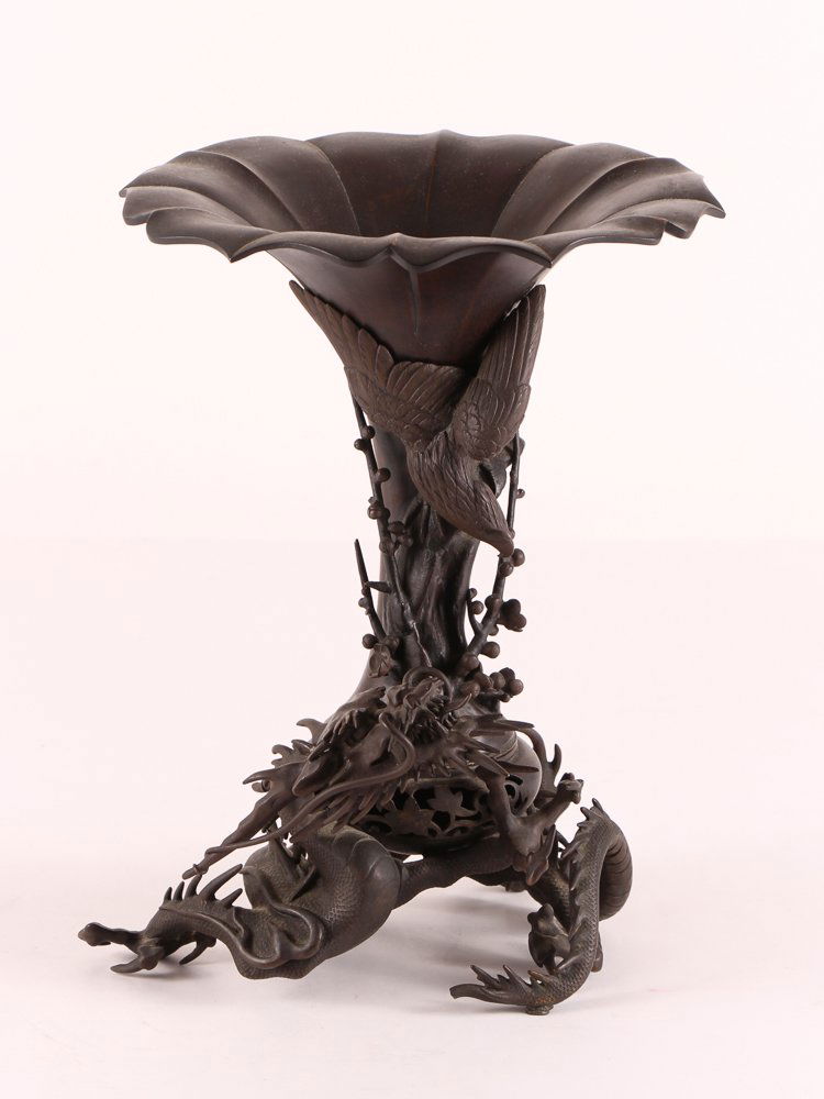 Elaborate Meiji Bronze Vase (1 of 7)