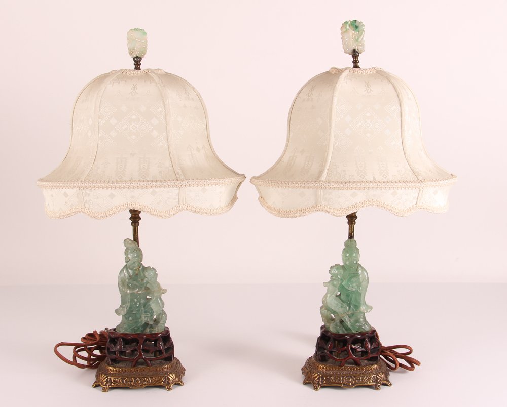 Carved Nephrite Chinese Lamps (1 of 6)