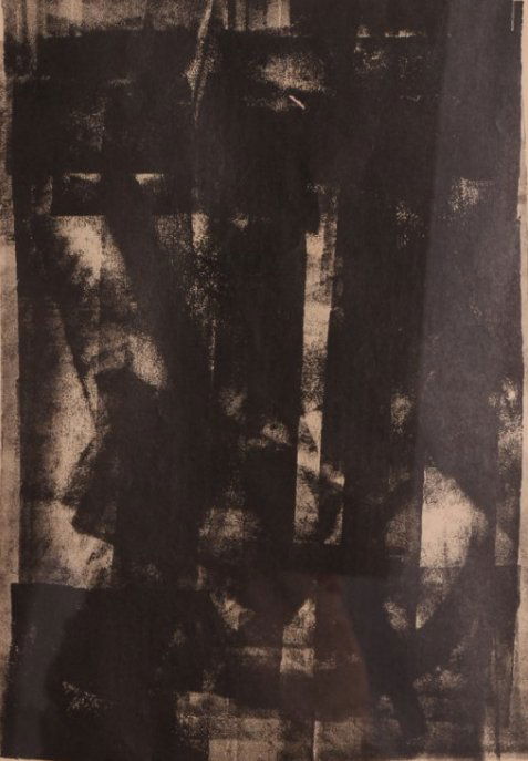 Leonard Lieb 1950's lithograph "Untitled Abstract" (1 of 6)