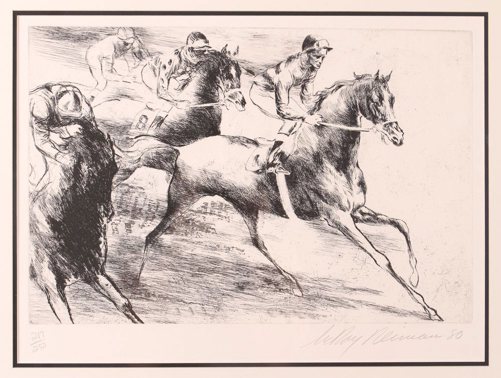 Leroy Neiman Horse Racing Etching (1 of 7)