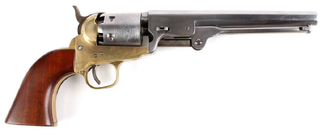 ASM COLT NAVY .36 CALIBER PERCUSSION REVOLVER: ASM COLT NAVY .36 CALIBER PERCUSSION REVOLVER Reproduction Colt Navy .36 caliber percussion black powder revolver, manufactured in Italy by ASM. Caliber / Gauge: .36 Barrel Length: 7.5" Serial Number: