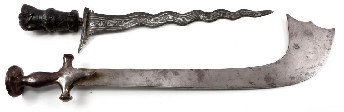 KORA AND KRIS SWORD: KORA AND KRIS SWORD Blade Length: 18" Overall Length: 23"